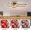 ZMH LED Deckenleuchte Deckenlampe Wohnzimmer - 3000K Holz Schwarz Wohnzimmerlampe Modern Schlafzimmerlampe Design Decke Lampe 32W Warmweiß Flurlampe für Schlafzimmer Büro Küche Esszimmer Bild 2