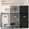 ZMH LED Deckenleuchte Deckenlampe Wohnzimmer - 3000K Holz Schwarz Wohnzimmerlampe Modern Schlafzimmerlampe Design Decke Lampe 32W Warmweiß Flurlampe für Schlafzimmer Büro Küche Esszimmer Bild 4