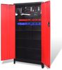 vidaXL Werkzeugschrank mit 2 Türen Stahl 90x40x180 cm Schwarz/Rot 20158 Bild 3