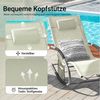 SoBuy Gartenliege OGS28x2, 2-er Set Swingliege Schaukelliege Sonnenliege Liegestuhl mit Tasche Bild 4