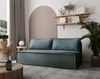 Sofa Designersofa AMANDA 3-Sitzer mit Schlaffunktion in Stoff Zoom Azurblau Bild 2