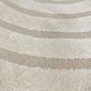 Carpetia Teppich Shape Teppich Schlafzimmer Wohnzimmer Strich Muster creme grau, rund, Höhe: 14 mm Bild 3