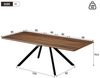 Flieks Esstisch ausziehbarer Tisch in 3 Größen (Länge 160-200-240/T90/H74,5 cm, 1-St, 1 Tisch), erweiterbar Küchentisch rechteckig Schreibtisch Holzoptik Walnussfarbe Bild 4