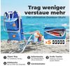 HOMECALL Klappstuhl Strandstuhl Leicht Klappbar Camping, 5-fach verstellbare Rückenlehne (Bis150KG Aluminiumrahmen, groBe Kuhitasche und Aufbewahrungstasche, 2 St), Seitentaschen, Kopfstütze, Schultergurten, Handtuchhalter Bild 3