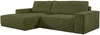 Vente-unique - AMELIA Sofa SamtStoff Grün - B 167 cm x H 85 cm x L 267 cm Bild 3