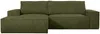 Vente-unique - AMELIA Sofa SamtStoff Grün - B 167 cm x H 85 cm x L 267 cm Bild 2