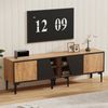 TV-Schrank aus Spanplatte mit 4 Fächern, 160 x 36,5 x 45 cm, Naturholzfarbe Bild 4