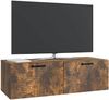 vidaXL Wandmontierter TV-Schrank Geräucherte Eiche 98 x 41 x 30 cm 898700 Bild 2