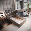 Masseno Boxbett GLOS 100x200 cm mit Bonell Matratze und Topper, Einzelbett, Jugendbett, Polsterbett mit Kopfteil, Boxspringbett Bild 3
