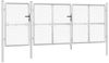 vidaXL Maschen-Gartentor Silber 400x125 cm Verzinkter Stahl 154555 Bild 2