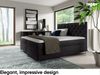 MEBLINI Boxspringbett GIULIA 180x200 cm mit Bettkasten – H4/Schwarz Samt Polsterbett - Doppelbett mit Topper & Taschenfederkern-Matratze Bild 3