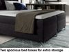 MEBLINI Boxspringbett GIULIA 180x200 cm mit Bettkasten – H4/Schwarz Samt Polsterbett - Doppelbett mit Topper & Taschenfederkern-Matratze Bild 4