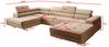 Sofa FERRO, moderne Couch mit verstellbaren Kopfstützen, ausziehbare Polstercouch, Sofa mit Schlaffunktion, zwei Bettkästen, U- Form - Monolith 77, 72 x 201 x 335 cm Bild 2
