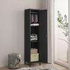 Kleiderschrank Seinäjoki 180x38x38 cm Schwarz [en. casa] Bild 2