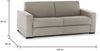 Dmora 2-Sitzer Schlafsofa Alcatraz, Wohnzimmersofa mit drehbarer Öffnung, gepolsterter Stoff, schmale Armlehnen, 100 % Made in Italy, cm 160x95h90, Taupe Bild 3