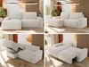 L-förmiges Ecksofa mit Armlehnen, Schlaffunktion und losen Kissen - BELLUNO - links - Beige Cord Bild 2