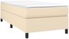 vidaXL Boxspringbett mit Matratze Creme 100x200 cm Stoff 3144404 Bild 3