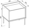 Selsey 'Tovi' Nachttisch 1-türig, 50 cm, Weiß / Holzoptik Eiche Bild 5