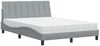 vidaXL Bett mit Matratze "Hanko" Hellgrau 120x200 cm Stoff 3310517 Bild 2