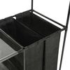 vidaXL Kleiderständer Stahl und Vliesstoff 87x44x158 cm Schwarz 245743 Bild 3