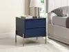 Vente-unique - KORASA Bedside table Holz, Platte Blau - B 40 cm x H 50 cm x L 50 cm Bild 1