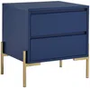 Vente-unique - KORASA Bedside table Holz, Platte Blau - B 40 cm x H 50 cm x L 50 cm Bild 3