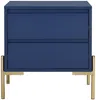 Vente-unique - KORASA Bedside table Holz, Platte Blau - B 40 cm x H 50 cm x L 50 cm Bild 2