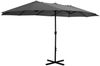 vidaXL Sonnenschirm mit Aluminium-Mast 460 x 270 cm Anthrazit 44869 Bild 2