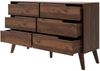 Beautysofa Kommode NOREL modernes Design mit sechs geräumigen Schubladen (erhältlich in Braun Walnuss & Cashmere), Breite: 137 cm Bild 3