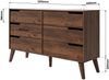 Beautysofa Kommode NOREL modernes Design mit sechs geräumigen Schubladen (erhältlich in Braun Walnuss & Cashmere), Breite: 137 cm Bild 4