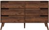 Beautysofa Kommode NOREL modernes Design mit sechs geräumigen Schubladen (erhältlich in Braun Walnuss & Cashmere), Breite: 137 cm Bild 2