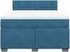 vidaXL Boxspringbett mit Matratze Dunkelblau 140x190 cm Samt 3286310 Bild 4