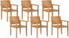 Beliani 'BARATTI' Essgruppe für 6 Personen, Akazienholz Heller Holzfarbton, 180x90x74 cm Bild 4