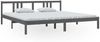 Massivholzbett Grau 200x200 cm [814906] Bild 2