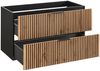 Badmöbel Set 3-tlg Badezimmerset ARMON Wotan Eiche Schrank 100cm inkl. Waschtisch Bild 2