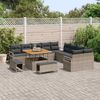vidaXL Garten-Sofa-Set mit Kissen mit Speicher 13 pcs Grau 3364528 Bild 3