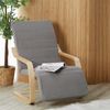 Relaxsessel mit Fußstütze Schaukelstuhl Grau Holz Natur Fernsehsessel Schaukelsessel Lesesessel Stillsessel Bild 2