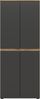 Universalschrank (B/H/T: 70x175x37 cm) in anthrazit und Evoke Oak Nachbildung Bild 2