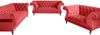 Chesterfield Sessel Kaylin Samtvelours rot Bild 4
