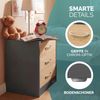 CASARIA® Nachttisch Eloise 54x39x28cm Holz-Grau Bild 5