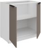 Küchen Unterschrank 80 cm Küche ARIA Sandgrau ultra matt + Weiss matt, hochwertige Fronten mit Anti Fingerprint Beschichtung Küchenzeile Küchenblock Bild 3