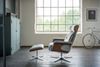 KAWOLA Sessel TOSAR Relaxsessel drehbar Velvet steingrau mit Hocker 110 x 89 x 83 cm Bild 4