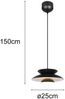 Pendelleuchte AMARILA skandinavisch mit Metall Lampenschirm Schwarz Ø 40cm Bild 4