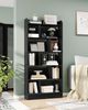 Bücherregal, Bücherschrank, mit 6 Fächern, Aufbewahrungsregal, Standregal, für Wohnzimmer, Büro, Schlafzimmer, 24 x 80 x 170 cm, Schwarz Bild 3