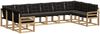 vidaXL Outdoor-Sofagarnitur mit Kissen 10 pcs Weiß und Schwarz 3389910 Bild 2