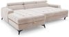 Ecksofa Schlafsofa Sofa AGNESA XS Stoff Salvador Hellbeige Ottomane Links Bild 4