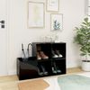 vidaXL Flur-Schuhschrank Hochglanz-Schwarz 105x35,5x70cm Holzwerkstoff 808258 Bild 3