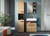 welltime Badmöbel-Set REHAT, 3-teilig, Breite 133 cm, mit grifflosen Fronten, bestehend aus:, (3-St), 1x Hochschrank, 1x Waschbeckenunterschrank & 1x Spiegelschrank Bild 2