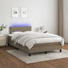 vidaXL Boxspringbett mit Matratze & LED Taupe 120x190 cm Stoff 3270050 Bild 5