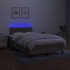 vidaXL Boxspringbett mit Matratze & LED Taupe 120x190 cm Stoff 3270050 Bild 4
